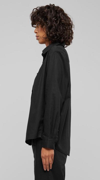 Produktbild Urban Classics Ladies Linen Mixed Oversized Shirt - 165597 (S)