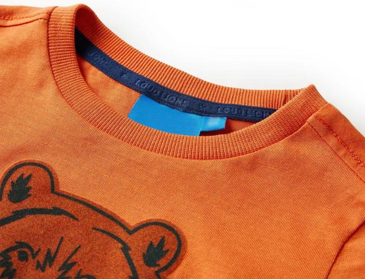 Produktbild VidaXL Kinder-Langarmshirt Dunkelorange 128,Material: 100 (128)