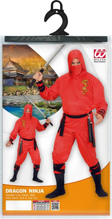 Produktbild Widmann Red Ninja Fighter Kostüm für Herren (M)