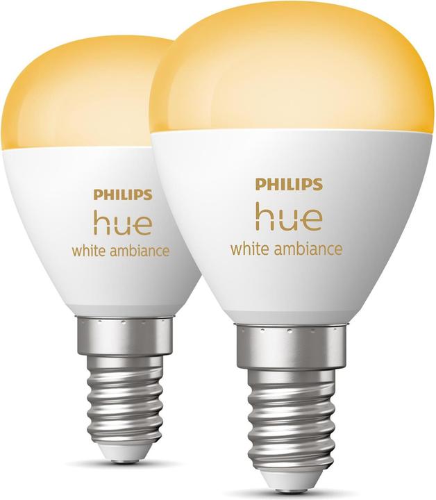 Philips Hue White Ambiance E14 Chandelier Twin Pack (E14, 5.10 W, 470 lm, 2 x, F)