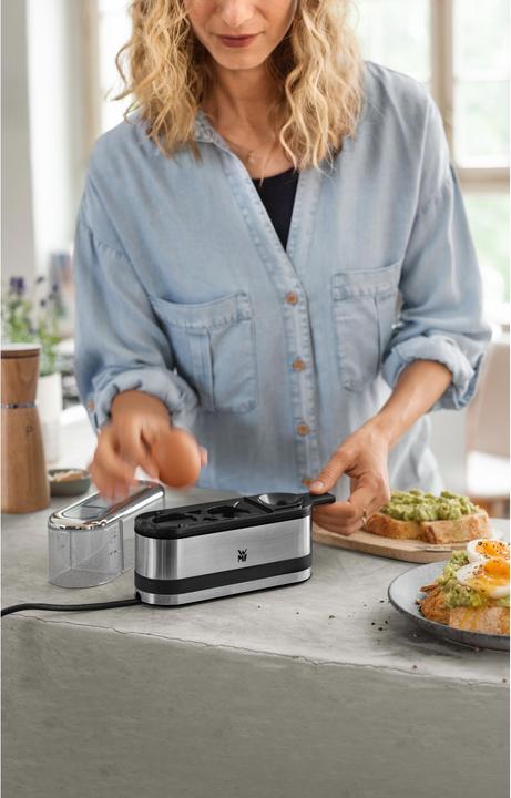 Produktbild WMF KÜCHENminis Eierkocher 2-Eier-Kocher hartgekocht, weich gekocht (EU-Stecker)