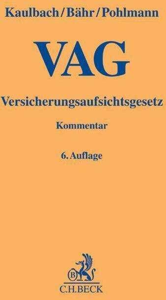 Produktbild Versicherungsaufsichtsgesetz - VAG - (Deutsch, Petra Pohlmann, 2018)