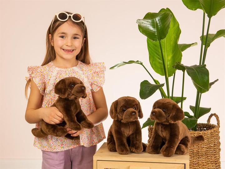 Image du produit Teddy Hermann Labrador assis brun foncé (16 cm)