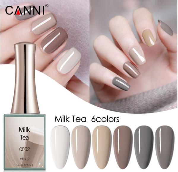 Produktbild Canni Gellack Milk Tea C063 UV/LED (Light Beige, UV-Gel Lack)