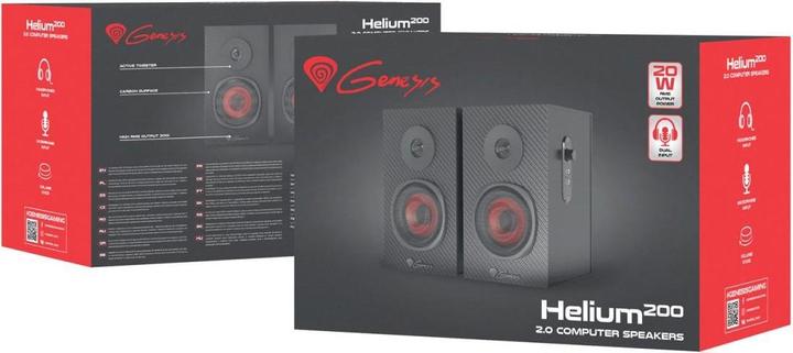 Image du produit Genesis Helium 200 Gaming Speakers, 4 Ω, Noir