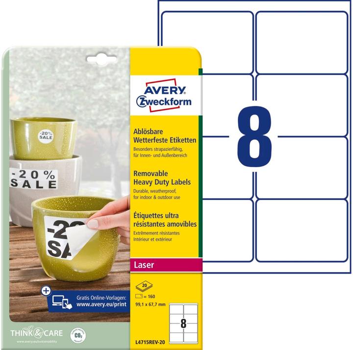 Actual product image Avery Weatherproof labels