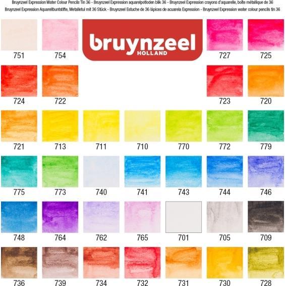 Productafbeelding Bruynzeel EXPRESSIE - Aquarelpotloden (Veelkleurig, 36 x)