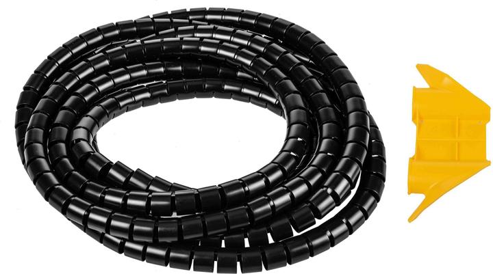 Produktbild Plica Spiroschlauch 5 m x 25 mm Schwarz (Kabelspiralschlauch, 500 cm)