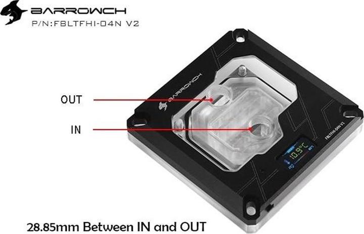 Produktbild Barrowch 115x/x99/x299 CPU Water Block Color screen with Multi-mode - Black