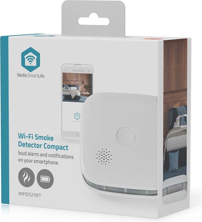 Actual product image Nedis SmartLife Smoke Detector | Wi-Fi | Battery operated | Sensor life: 10 years | EN 14604 | M