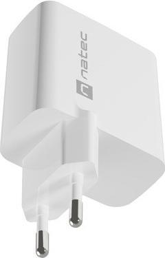 Produktbild Genesis Ladowarka sieciowa Natec Ribera Gan 1x USB-A + 1x USB-C 45W biala (45 W)