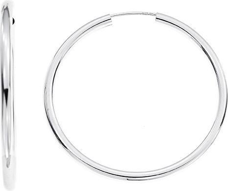 Passion 40 mm Silberne Creolen (Matériel exact, COU BIJOU)