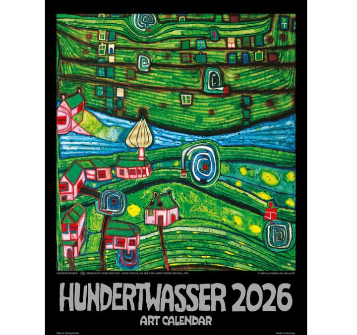 Actual product image Hundertwasser Art Calendar 2026 (44 x 34 cm, Hardcover, German)