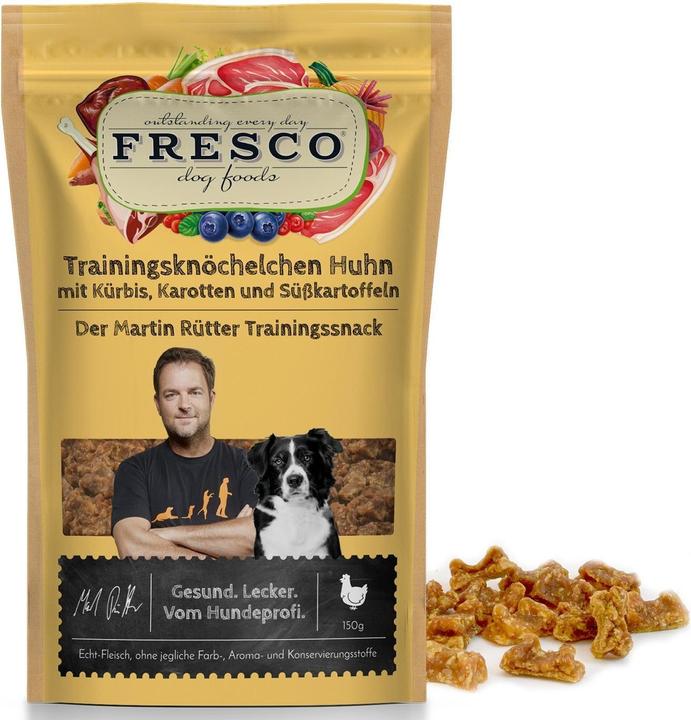 Fresco Martin Rütter Trainingsknöchelchen Huhn&Karotte, 150 g (Adult, 1 Stk., 150 g)