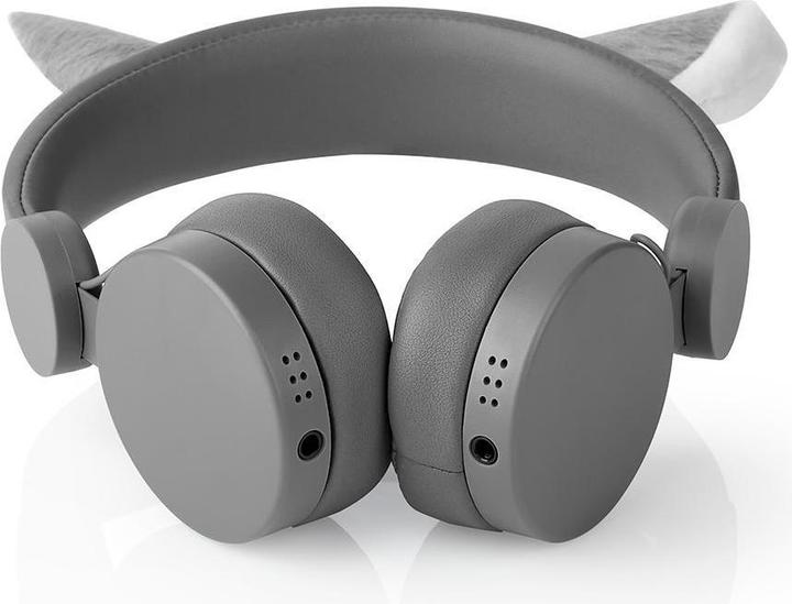 Immagine prodotto Nedis Cuffie on-ear con cavo Cuffie on-ear con cavo da 3,5 mm Lunghezza cavo: 1,20 m 85 dB Grigio Grigio (Cablato)