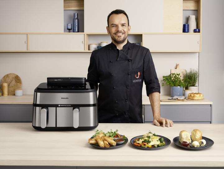 Produktbild Philips Steam Airfryer Dual Basket NA555/09
