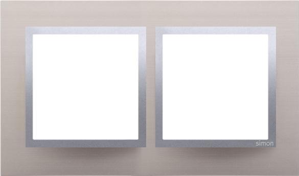 Actual product image No Name Simon 54 Natural Satin Sparkle Metal Bezel 2x