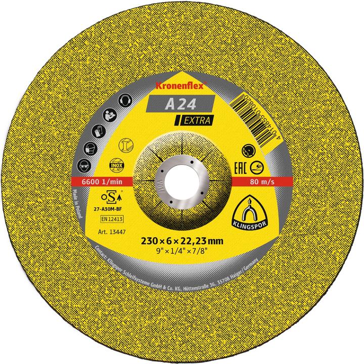 Produktbild Klingspor A 24 Extra - Schruppscheiben 230 x 6 x 22,23 mm
