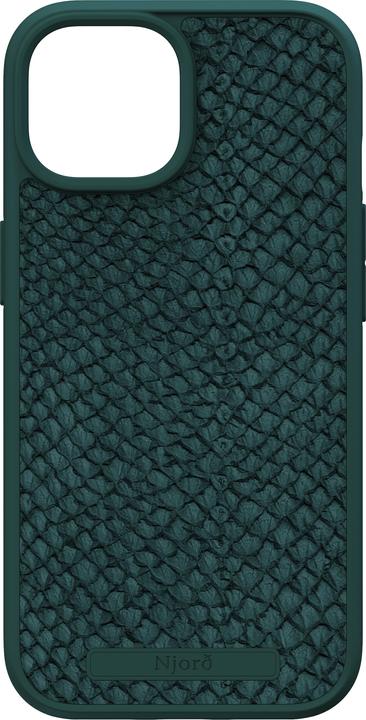 Produktbild Njord Hard-Cover Salm.Leather Magsafe Case Dark Green (Apple iPhone 15)