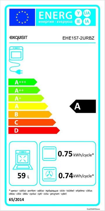Energie-Label Exquisit Exqu Herdset EHE157-2URBZ-Set | Inoxlook