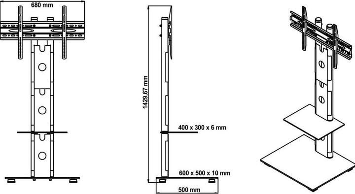 Produktbild myWall Hp 2c (Universal, 65", 40 kg)