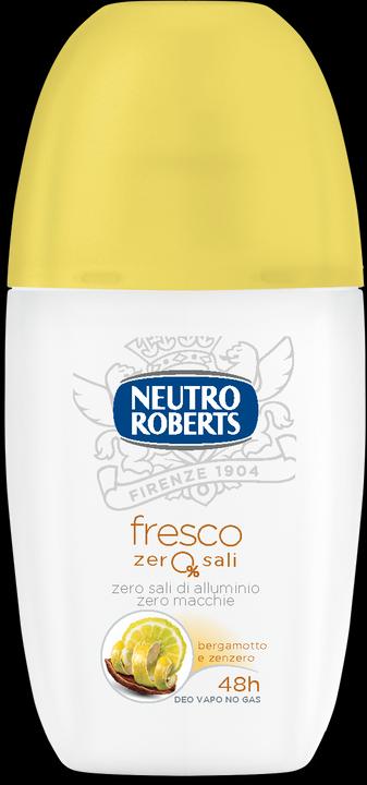 Produktbild Neutro Roberts Deodorant Vapo Fresh Gelbe Bergamotte und Ingwer Null Aluminiumsalze mit reinem Glycerin (75 ml)