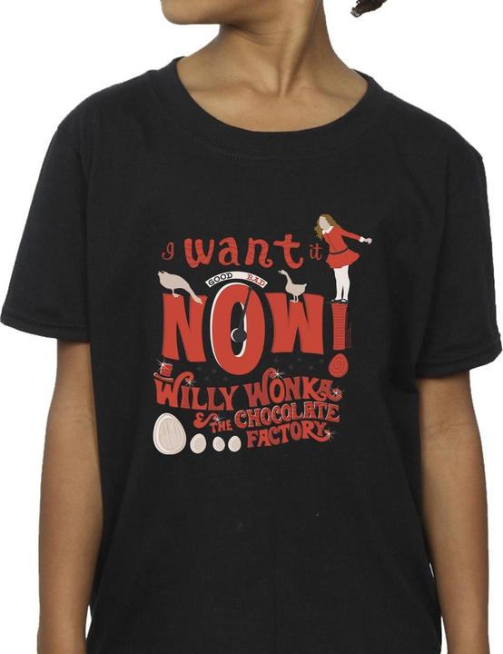 Immagine prodotto Willy Wonka & the Chocolate Factory Verruca Salt I Want It Now Maglietta Ragazze (140, 146)