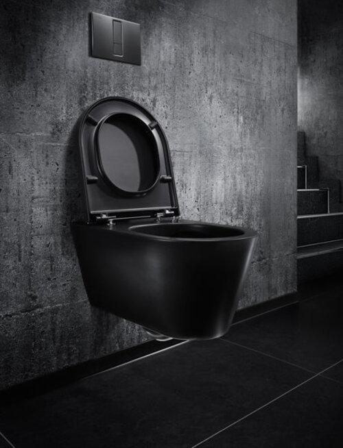 Immagine prodotto Laufen WC sospeso KARTELL senza bordo, lavaggio a filo pavimento nero opaco