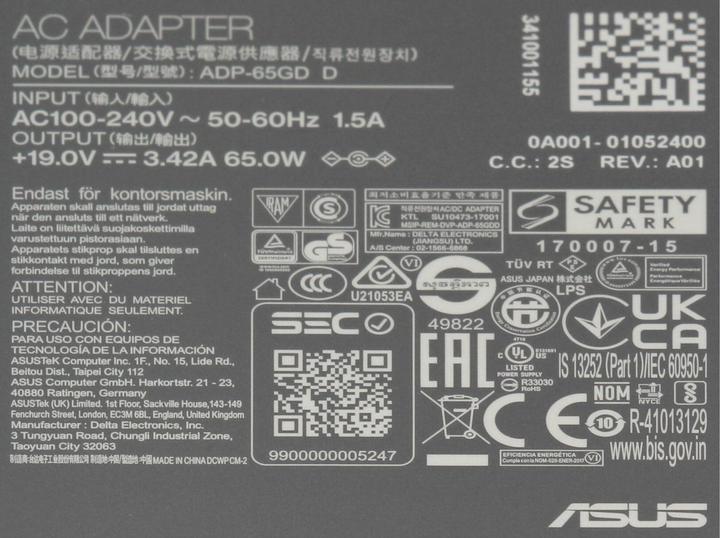 Produktbild ASUS 0A001-00049000 (65 W)