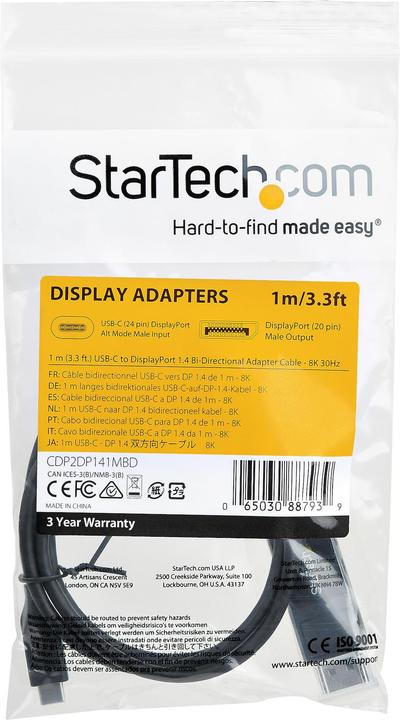 Actual product image StarTech USB C – DisplayPort (1 m, DisplayPort)