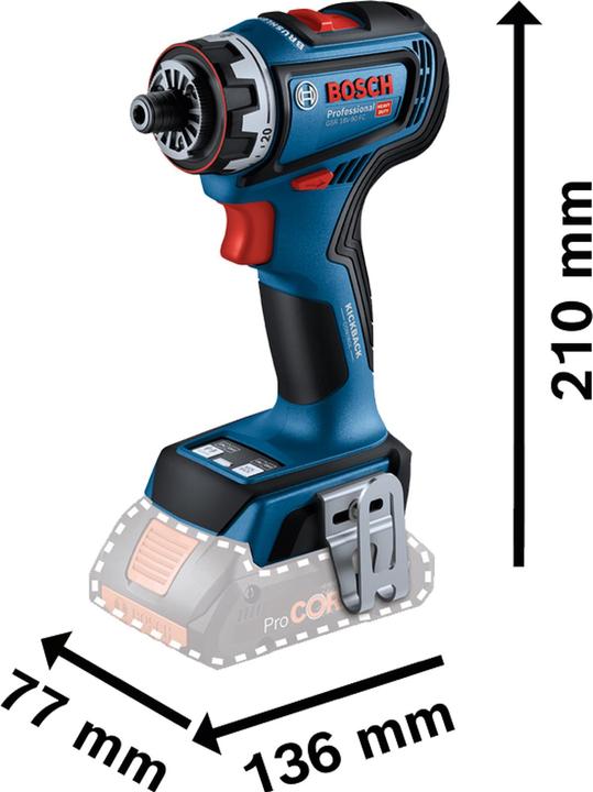 Actual product image Bosch Professional Cordless drill driver GSR 18V-90 FC (solo,C) (Rechargeable battery operated)