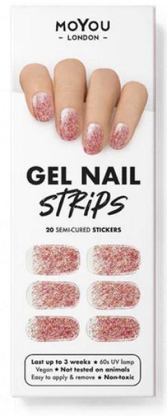 Actual product image MoYou London Gel Nail Strips Glitter Punch (Nail varnish dryer)