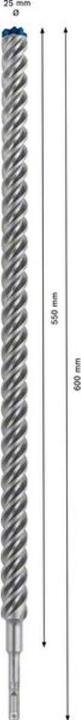 Image du produit Bosch Professional Zubehör Marteau perforateur Expert SDS plus-7X, 25 x 550 x 600 mm (25.00 mm)