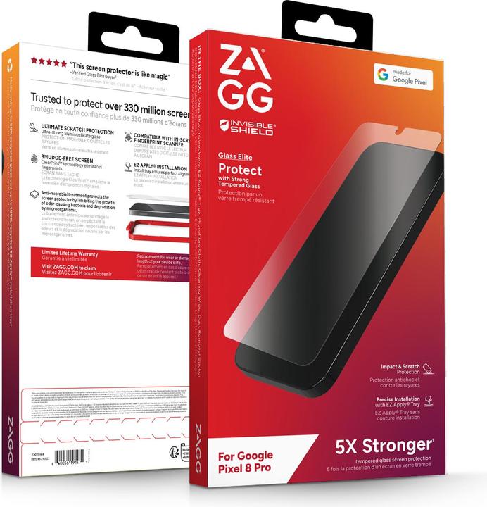 Immagine prodotto Zagg Invisibleshield Glass Elite Am (1 Pezzo/i, Google Pixel 8 Pro)