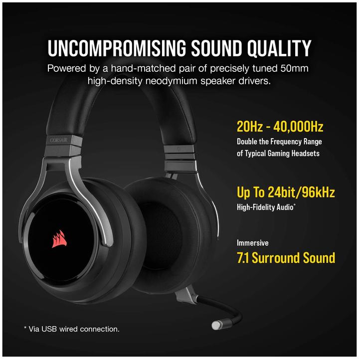Actual product image Corsair Virtuoso Wireless Carbon (Wireless)