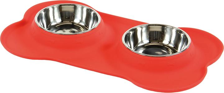 Immagine prodotto Swisspet Ciotola per cani e gatti con bacino in silicone a forma di osso (0.70 l)