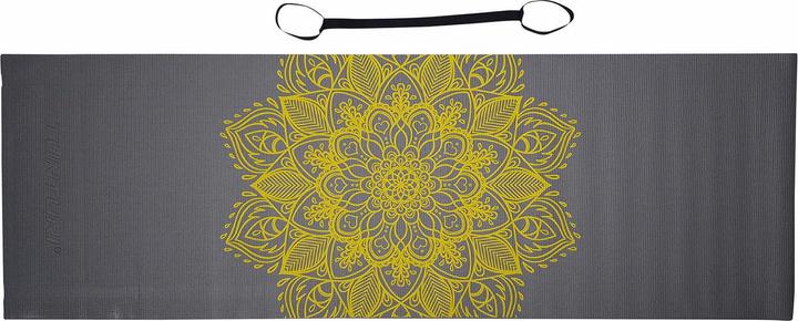 Image du produit Tunturi PVC Yogamatte 4 mm Rutschfest Anthrazit mit Mandala Aufdruck (4 mm)