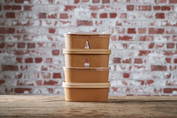 Immagine prodotto Biopak Coperchio Brick Box Medium 500 - 1000 ml, marrone, 25 pezzi (25 x)