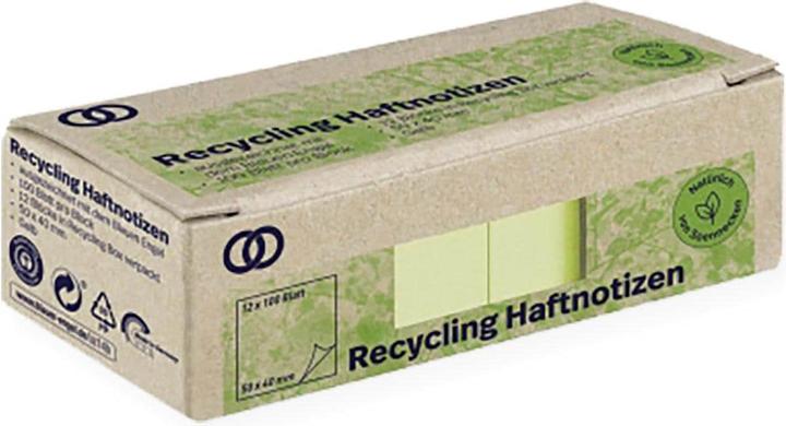Produktbild Soennecken Notizzettel oeco Recycling, 5 x 4 cm, 12 Stück, Gelb (5 x 4 cm)