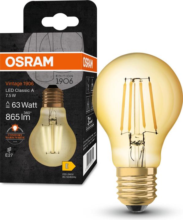 Actual product image Osram Vintage 1906 (E27, 8 W, 950 lm, 1 x, E)