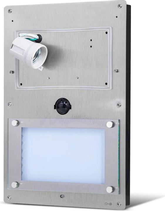 Actual product image Grafner Stainless Steel Wall Lamp with Motion Detector and House Number Light 88HN Luminaire (E27)