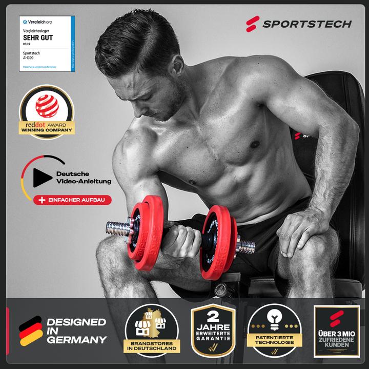 Actual product image Sportstech AH300 (4 x 2.5 kg, 4 x 1.25 kg)