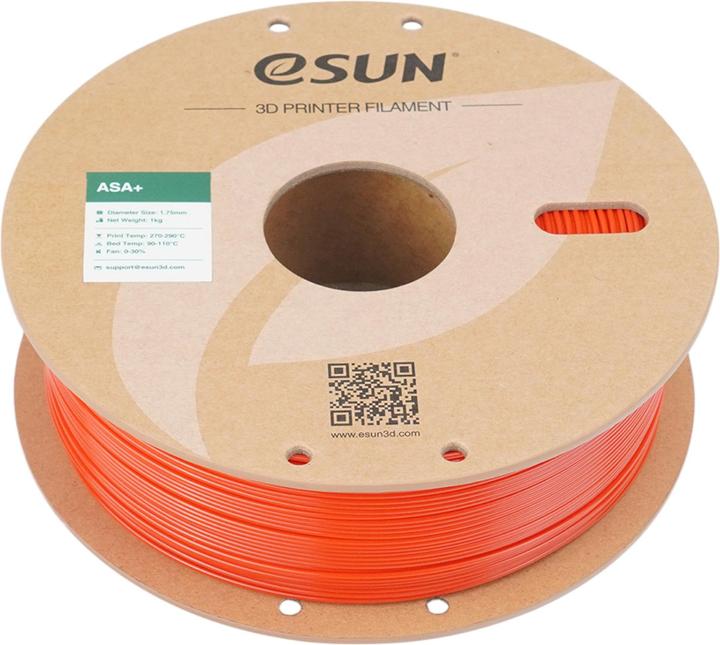 Actual product image eSUN ASA+ 1,75mm RED 1kg (ASA, 1.75 mm, 1000 g, Red)