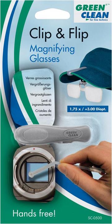 Actual product image Green Clean Clip Flip Working Magnifier