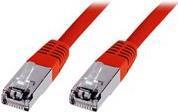 Actual product image Digitus CAT 5e SF-UTP patch cable PVC AWG 26/7 length 5 m color red (SF/UTP, CAT5e, 5 m)