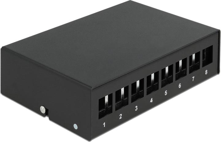 Image du produit Delock Panneau de brassage Keystone 8 ports noir