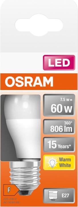 Actual product image Osram LED Star Classic P (E27, 7.50 W, 806 lm, 6 x, F)