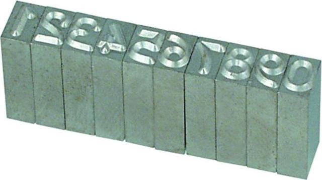 Actual product image Pryor Interchangeable steel types Range of numbers 0 - 9