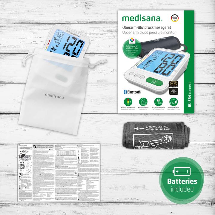 Produktbild Medisana BU 584 connect Oberarm-Blutdruckmessgerät (Blutdruckmessgerät Oberarm)