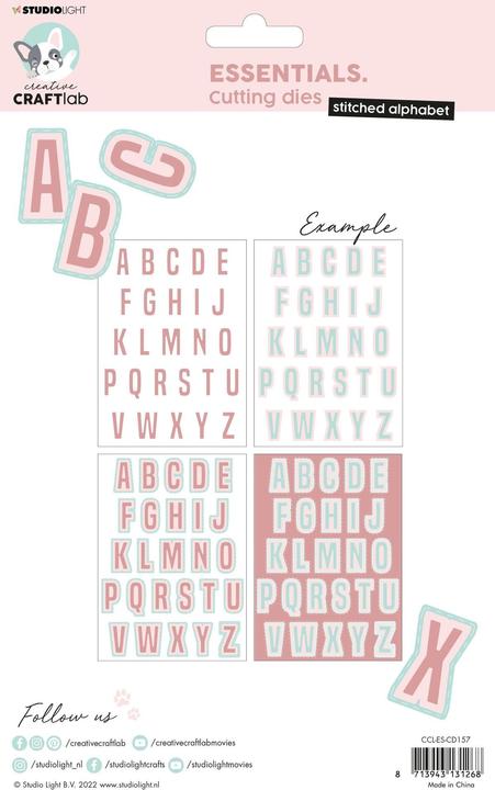 Image du produit art by marlene Cutting Dies "Stitched Alphabet" Essentials